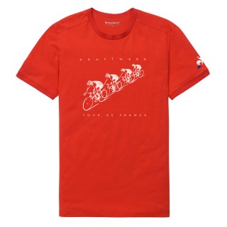 Le Coq Sportif T-shirt TDF 2017 Fanwear N°2 Homme Rouge Remise Paris en ligne