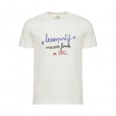 Le Coq Sportif T-shirt Tricolore 1882 Femme Blanc Prix France