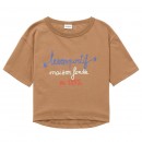 Le Coq Sportif T-shirt Tricolore 1882 Femme Marron Boutique
