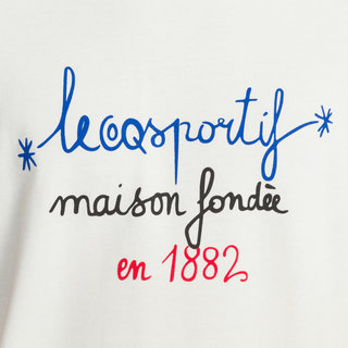 Le Coq Sportif T-shirt Tricolore 1882 Femme Blanc